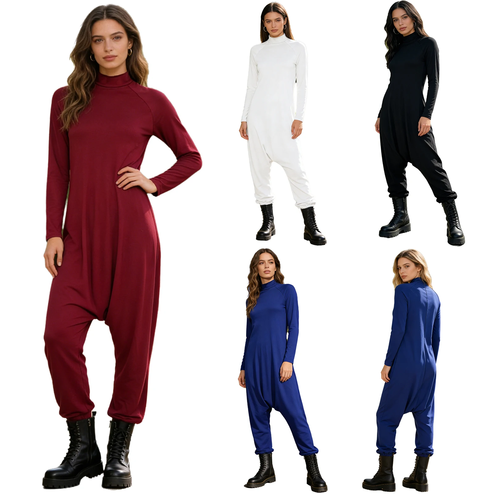 

Womens Sports Baggy Jumpsuit Flight Suit Worker Uniform Long Sleeve Loose Bodysuit Coveralls for Casual Daily Life Party Wear