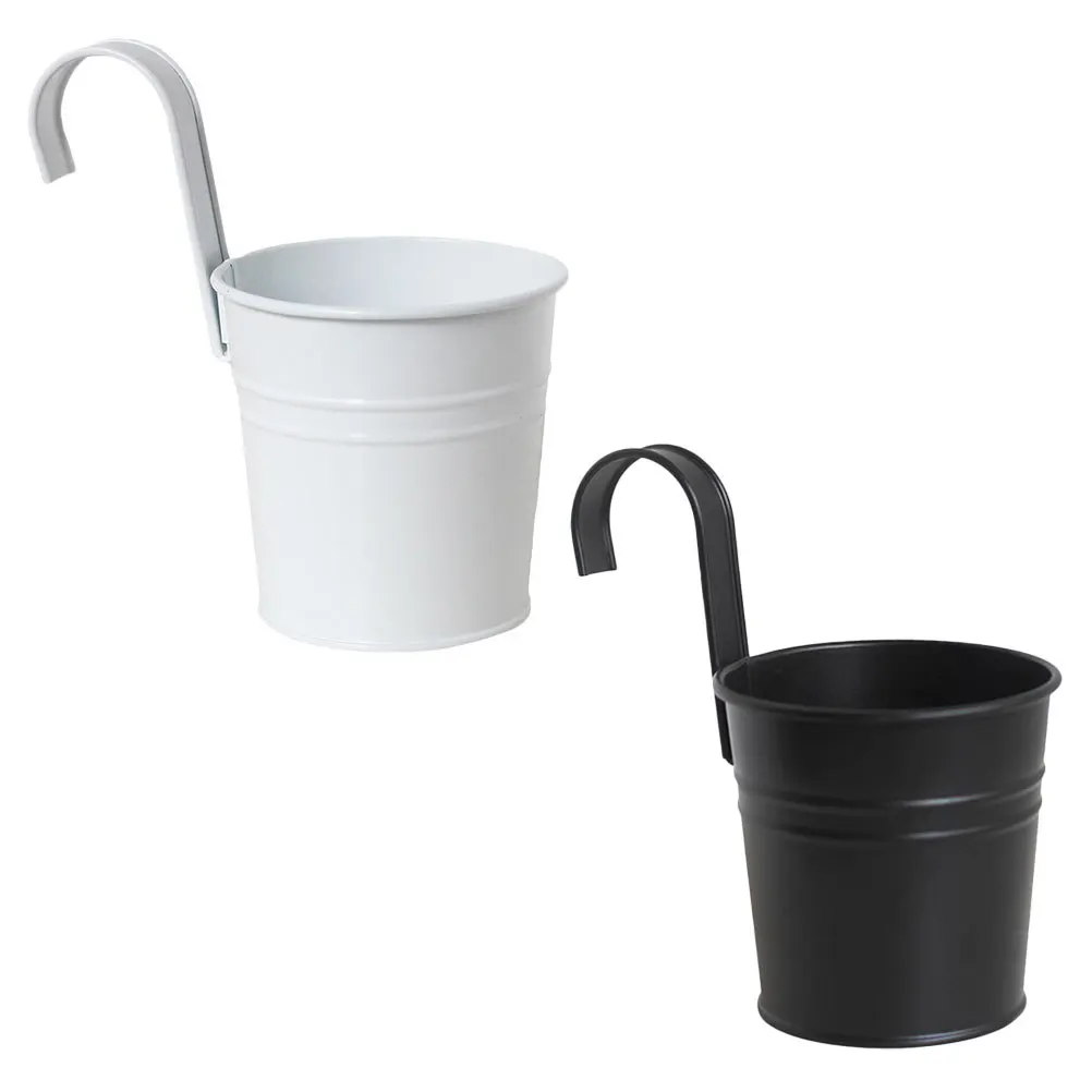 

2pcs Wall Mounted Flower Pots Detachable Hook Iron Planting Container For Succulents Hanging Decorative Flowerpot Storage Bucket