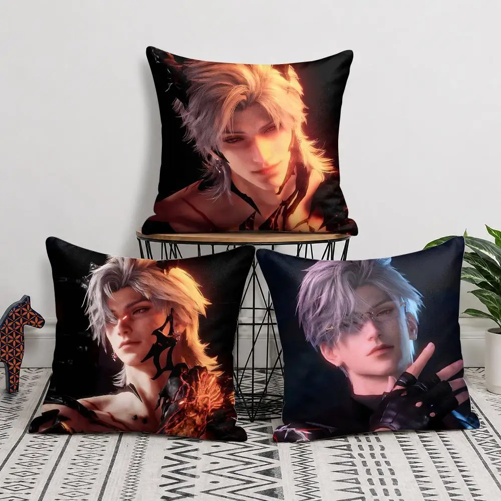 Cushion Cover Double-Sided Plush Sofa Cushion Covers Organic Breathable Invisible Zipper Game L-Love And Deepspace Sylus
