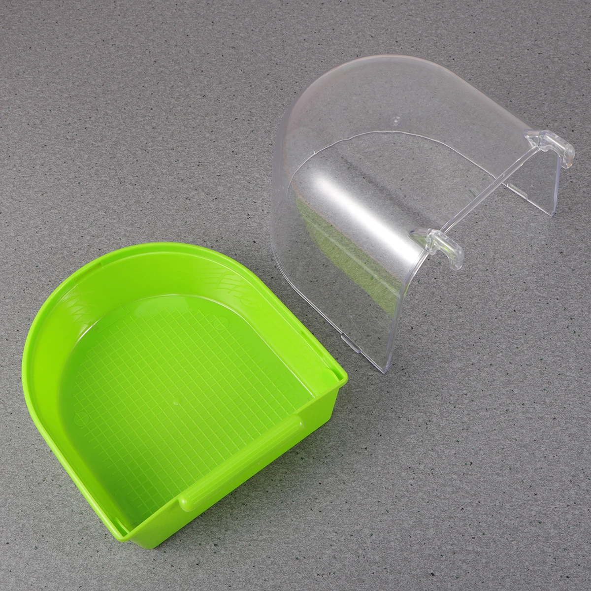 

Parrot Bath Tub Covered for Small Birds Baths Cage Finches Accessories Budgie Bathtub Parrots