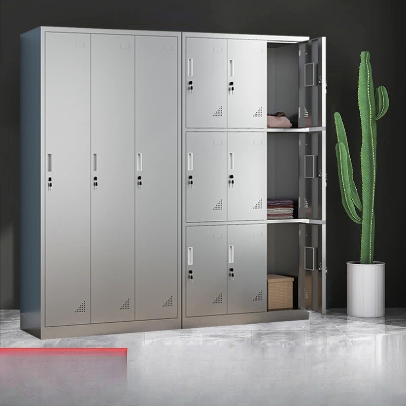 Workshop storage cabinet multi-door cabinet rust-proof bathroom bathhouse locker stainless steel locker