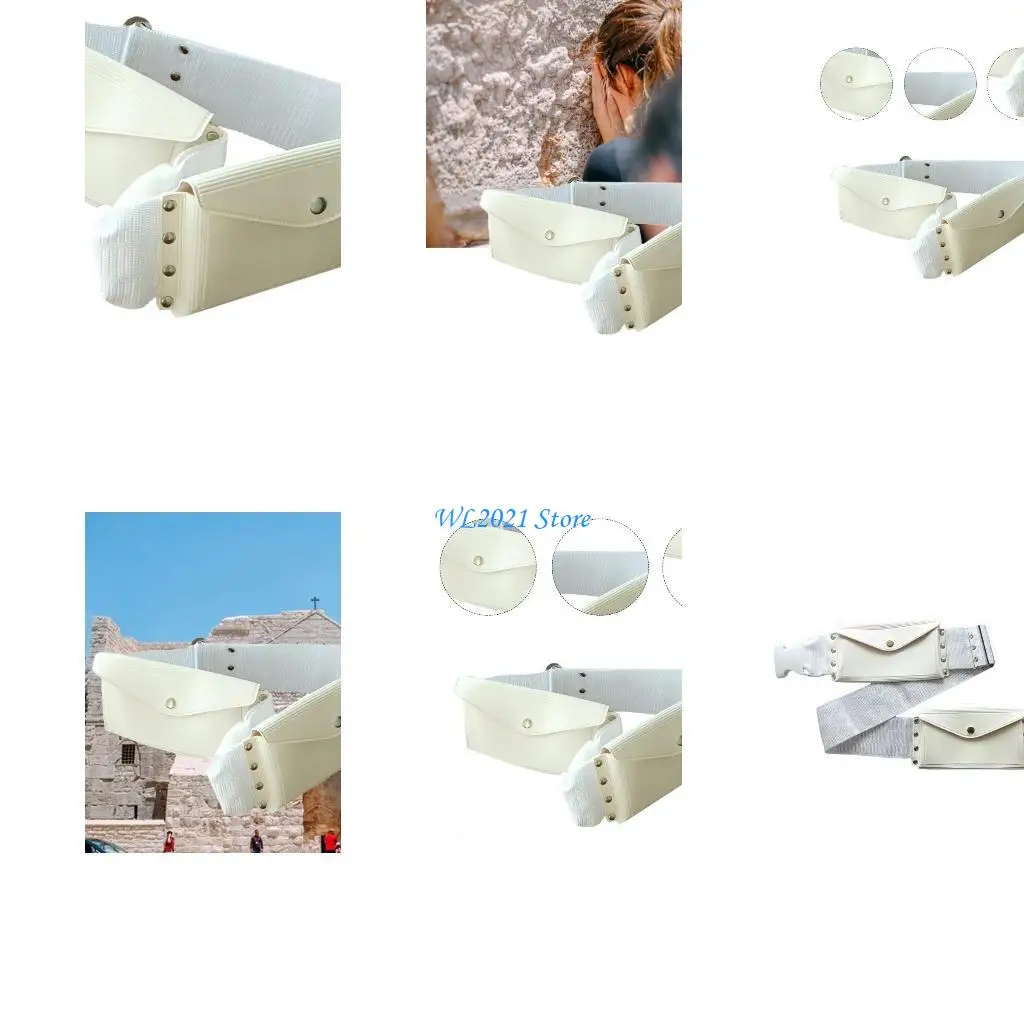 G5GC حزام الخصر حزمة الخصر حقيبة حزام قابلة للتمدد لحزام العمرة حزام أبيض عتيق