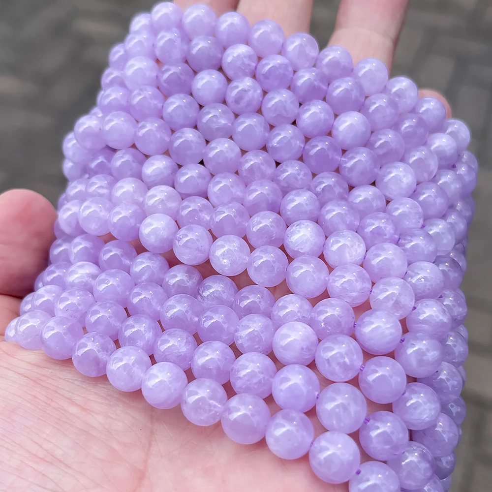 A+ Natural Lavender Amethyst Crystal 4 6 8 10mm Loose Quartz Beads for Jewelry Making Bracelet Wholesale DIY Accessories