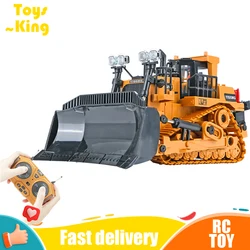 Rc Bulldozer Truck Excavator Toys for Boy 2.4G Remote Control Dumper Engineering Vehicle Crawler Crawler Birthday Gift Child