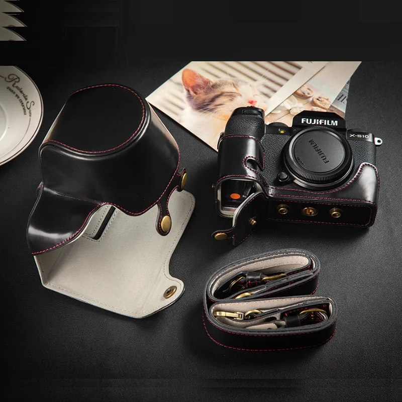 Luxury PU Leather Camera Case Bag Pouch For Fujifilm XS10 X-S10 With 15-45mm 18-55mm Lens