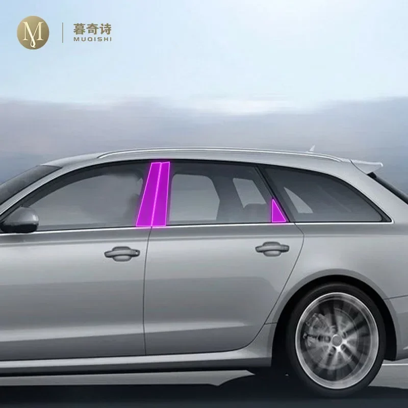 

Для Audi A6 C7 2012-2018 Автомобильная внешняя защитная пленка для краски PPF, защита от царапин, полоса оконной стойки, прозрачная пленка из ТПУ, ремонт