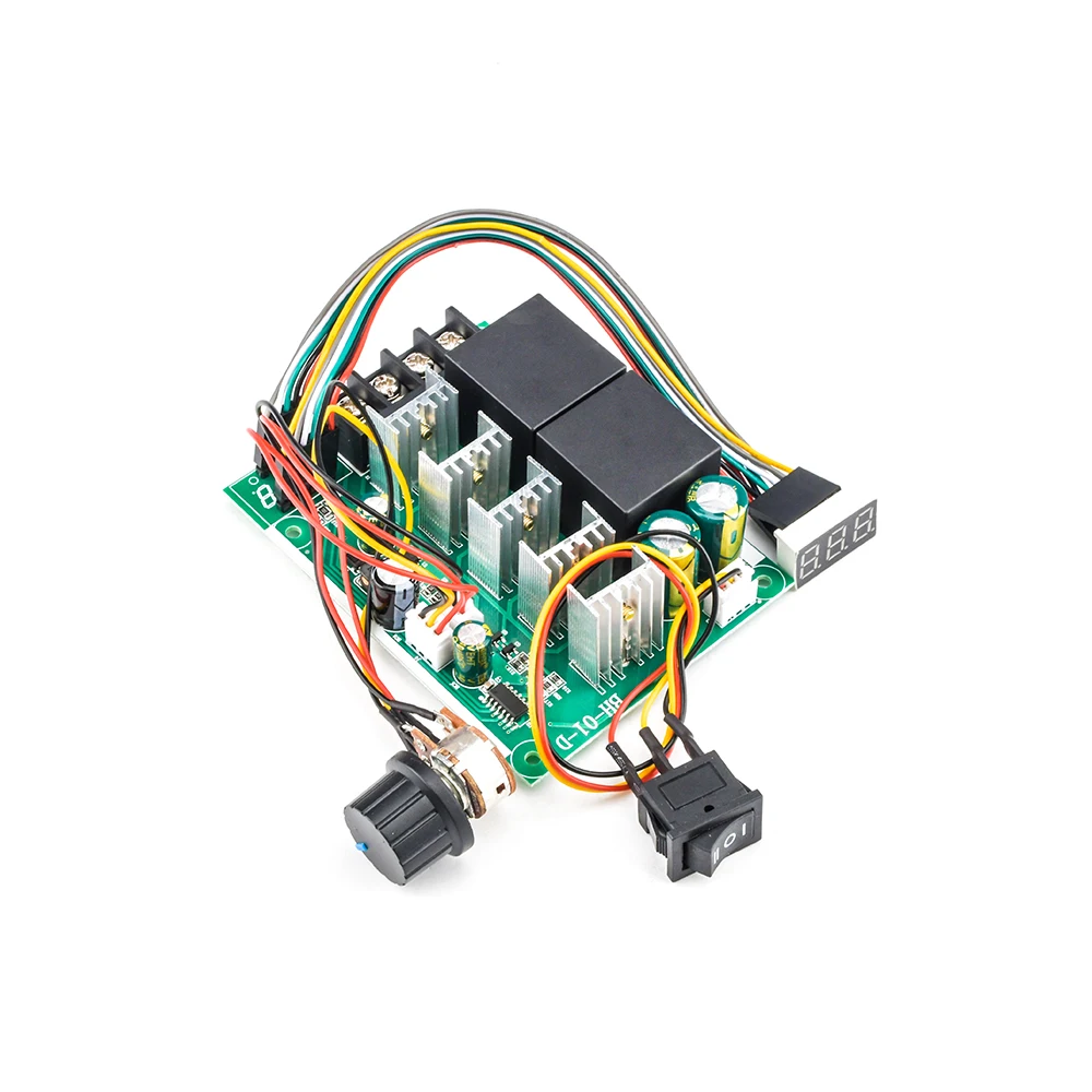 

DC10-55V 60A 15KHZ Digital Display PWM Speed Controller DC Brushed Motor 0~100% Adjustable Drive Module Input MAX60A 12V