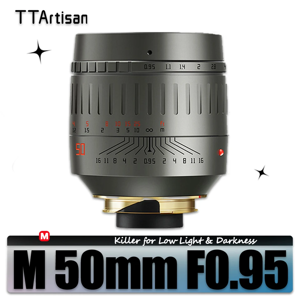 

TTArtisan M 50мм F0.95 ASPH. Полнокадровый объектив камеры с супер большой диафрагмой для портретной фотографии Leica M Mount M2 M3 M4 M5 M9