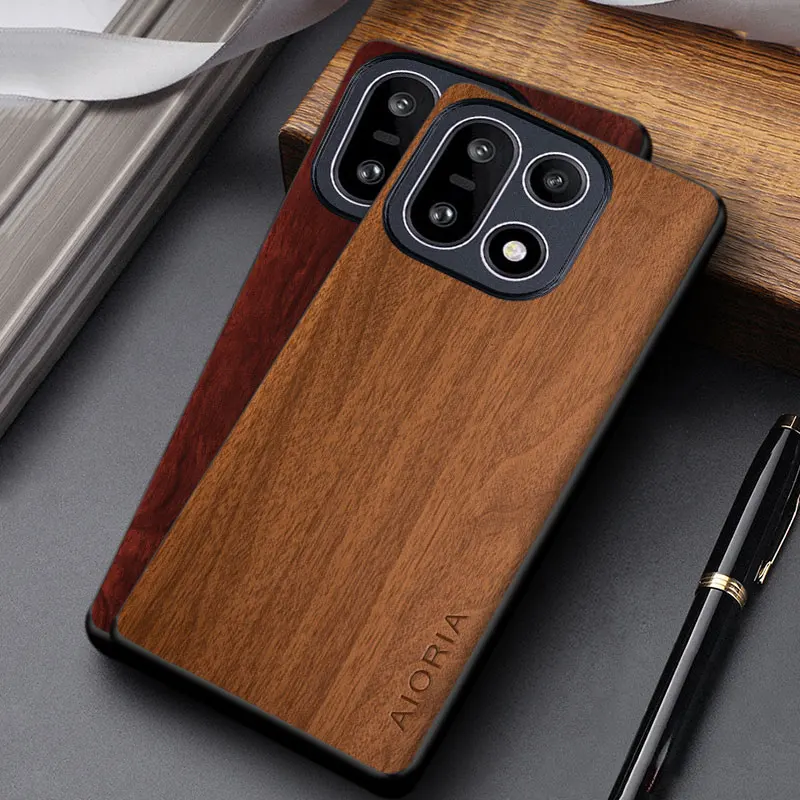 Funda para Oneplus 15 15R funda diseño único patrón de madera pu Funda de cuero para oneplus 15r funda coque