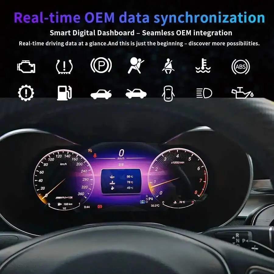 12.3inch LCD Upgrade Speedometer Instrument Cluster Screen For Mercedes Benz X class 2015-2018 X200 X220D X250D X350D Dashboar