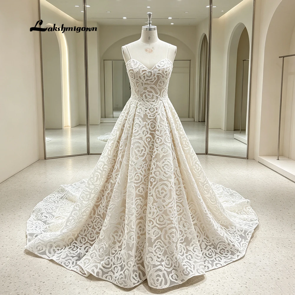 Lakshmigown Blumen-Spitzen-Hochzeitskleid mit Herzausschnitt, Boho-Stil, Strand-Sommer 2027, Lange Kleider, Sexy Brautkleider, Echte Fotos, Maßanfertigung – Detail 5