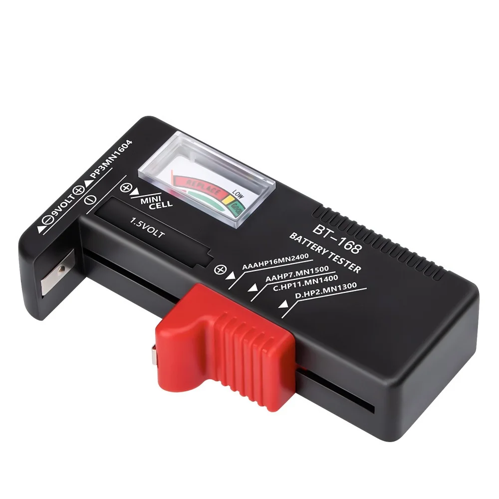 Digital Battery Tester Battery Capacity Tester Voltage Detector for AA AAA 9V Coin Cell Multi-Size Voltmeter Tool BT168