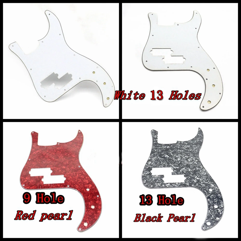 Electric Guitar 3 Ply Pickguard PVC Guitar Pickguard Scratch Plate For PB Bass Guitar Part 9/11/13 Holes with Screw