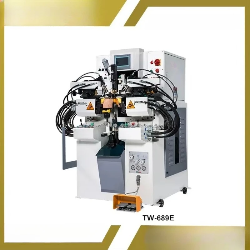 Best Quality TAIWEI Hydraulic Shoe Making Machine Automatic Brake Safety Sport Shoe Upper Two Cold Two Hot Toe Molding Machine - view 6