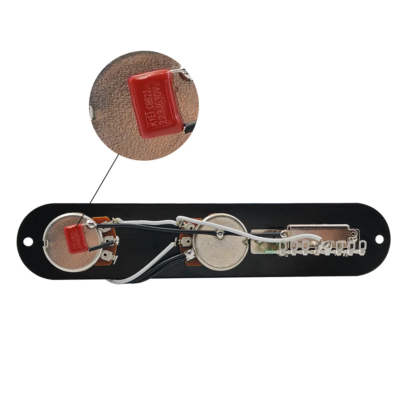 PHRILM Loaded TL Control Plate Vorverdrahteter 3-Wege-Control Plate Kabelbaum mit Tone-Lautstärkeregler für E-Gitarre – Detail 4