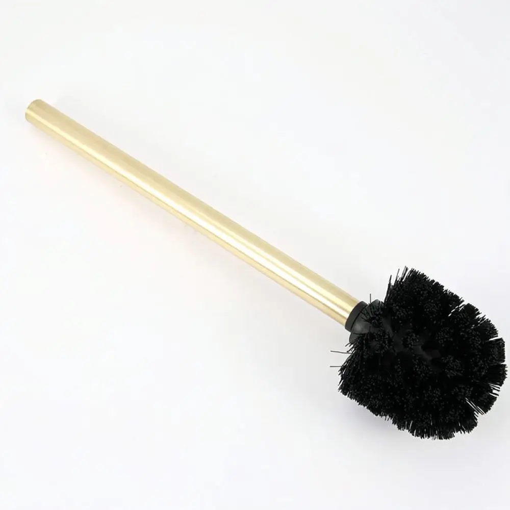 Ergonomic 304 Stainless Steel Toilet Brush Bathroom Scrubber Cleaning Tool Durable Metal Handle Efficient Accessory