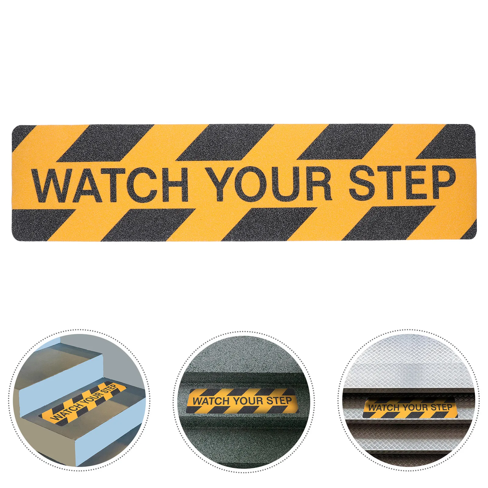 Non Slip Stickers Tape Safety Traction Anti Skid Watch Your Step Stair Strips Flooring Grips Steps Warning Decorative Durability