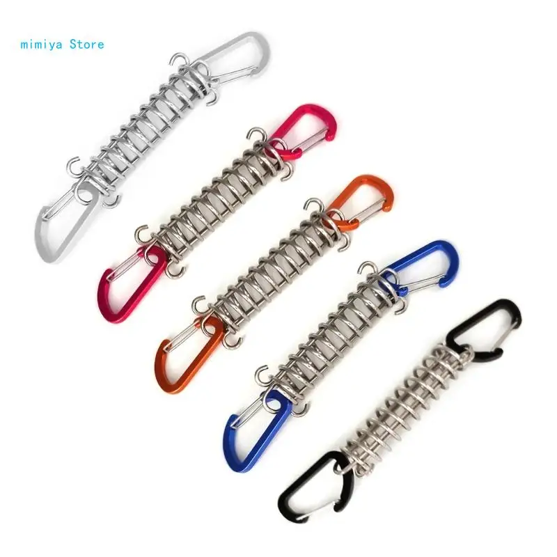 

pipi 1/4/5/6/10Pcs High Strength Camping Tent Spring Buckle Steel Spring Buckles Set