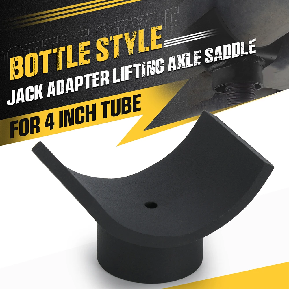 Bottle Jack Adapter Saddle High Strength Hydraulic Lifting Axle Saddle for 3inch/4inch Tube Black