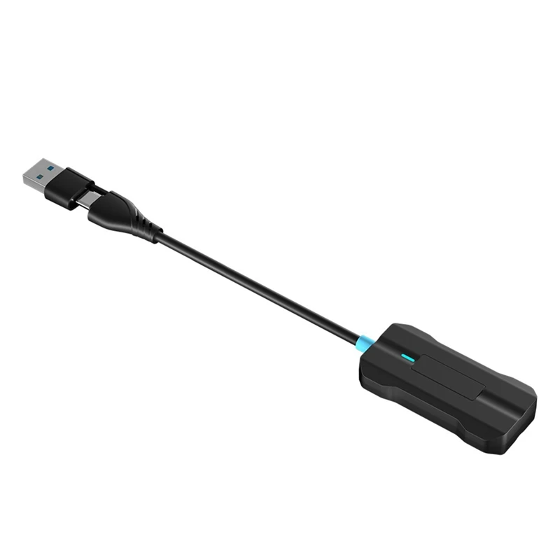 Best-USB/Type C 2 In 1 Wireless Carplay Adapter Wired To Wireless Carplay Mini Box For USB/Type C Dongle