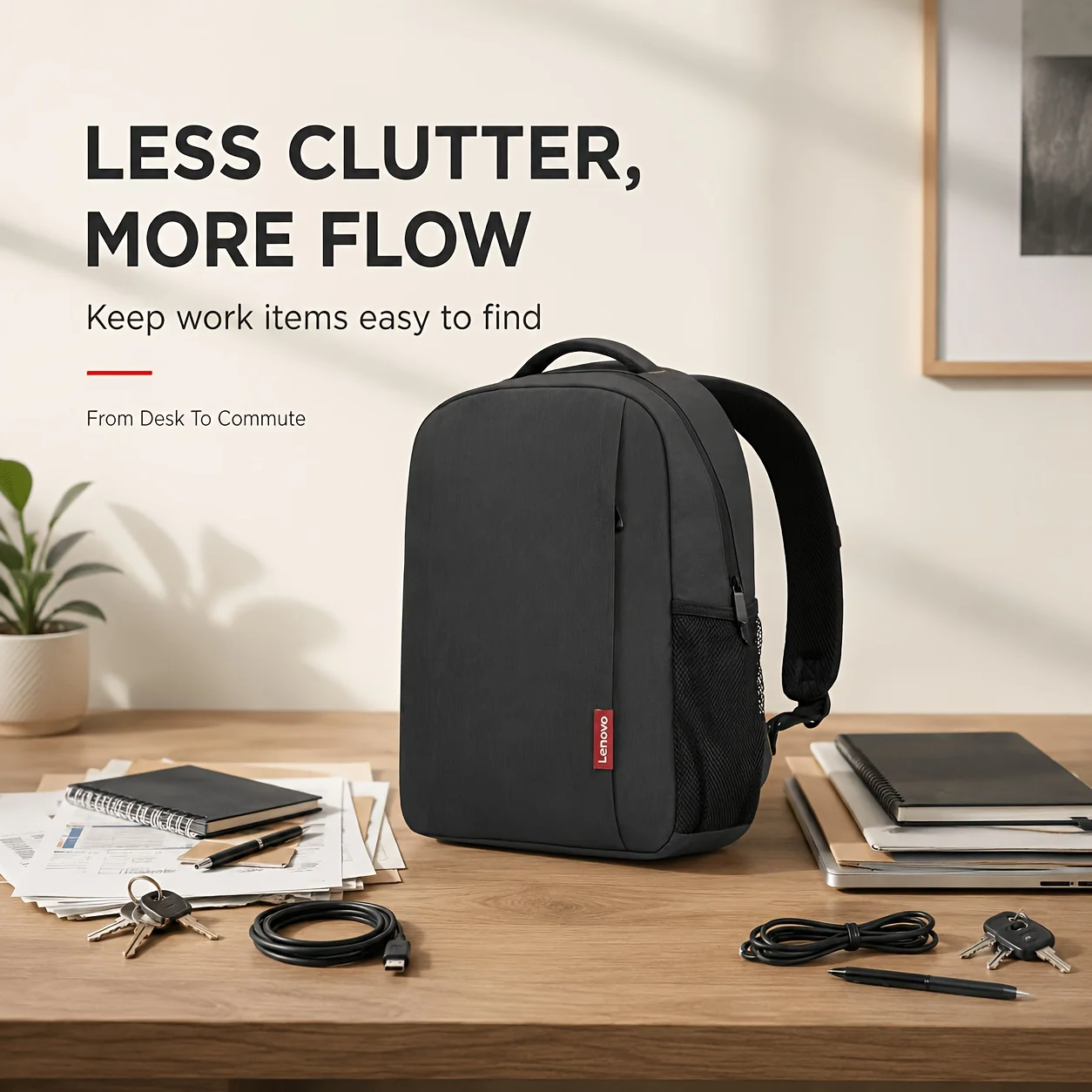 Lenovo Thinkpad Q3 Business Laptop Backpack 15.6-inch Waterproof Polyester Fiber Large Capacity Travel Commuter Backpack