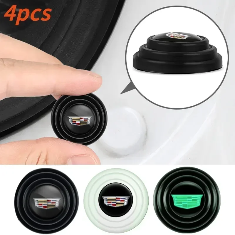 4pcs Car Door Shock Absorber Buffer Pier Sticker  Decals for Cadillac ATS CTS Escalade SRX XTS XT5 STS CT5 CT6 BLS XT4 Deville