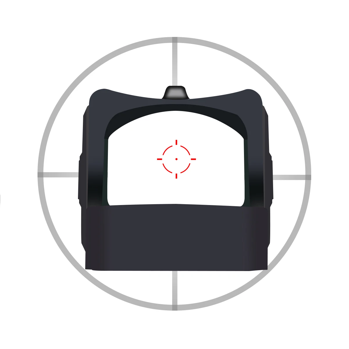 RM-HD High-definition Automatic Photosensitive Metal Holographic Sight Red Green Dot Tactical Sight for Glock17/19 Base Mount view 6