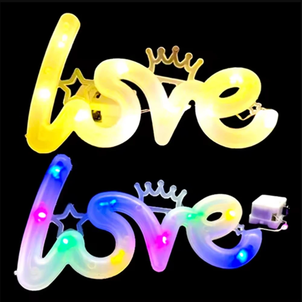 

LED String Lights Love Shape Night Light Romantic Holiday Lights For Indoor Party Christmas Wedding Birthday Cake Decoration