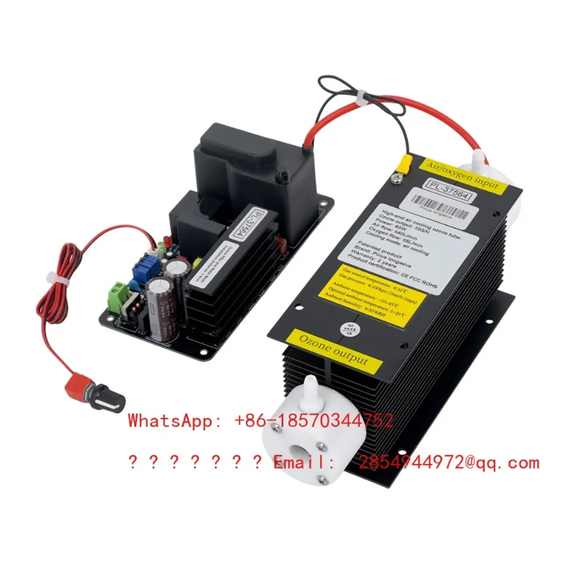 2026   Air Cooling Quartz Tube Ozone Generator 10g/h Output 80W 14KHz Adjustable Ozone Water Making Machine Kit