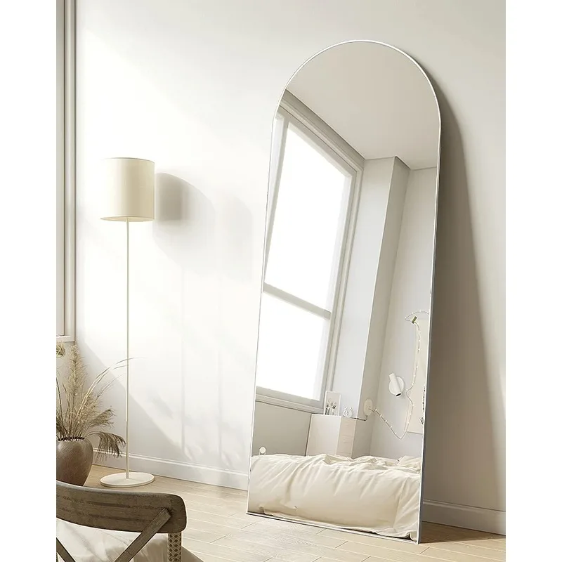 64''x21'' Arched Full Length Mirror with Stand, Full Body Mirror, Mirror Full Length Floor Mirror Freestanding, Wall Mounted