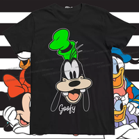 Summer Disney Goofy Pluto Cute Harajuku Graphic Tee Vacation Fashion Trend Women Cartoon Vintage Street  Cotton Girls T-shirt