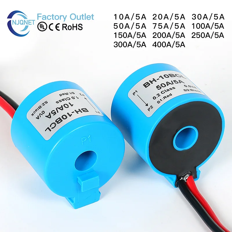 10A 5A Waterproof Current Transformer BH-10BCL 20A 30A 50A 75A 100/5 AC DIN Rail Current Transformer 3 Phase CT Sensor