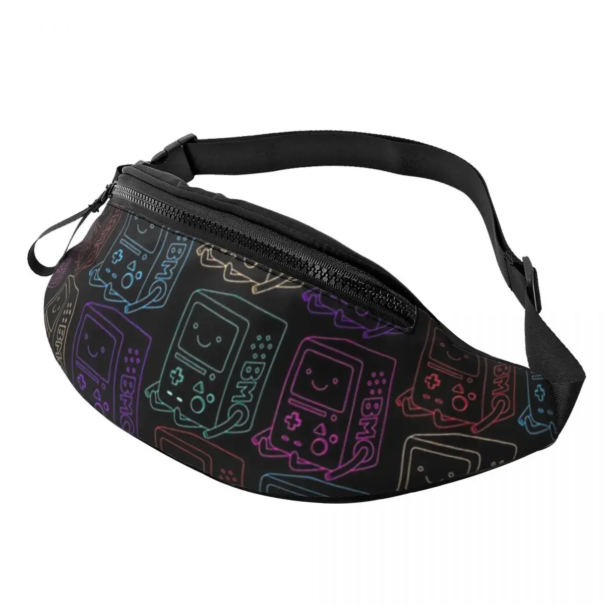 BMO Game Printed Waist Bags Retro And Colorful Fashion Belt Bags Man Women's Travel Fanny Pack Design Banana Packs