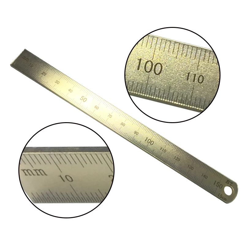 

Dental Measuring Ruler Steel Ruler 15cm Max Measurement Dental Instrument