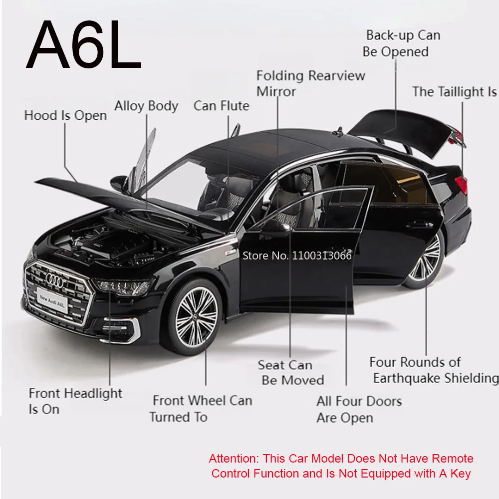 1:18 metal rs7 a6l carros modelos em miniatura brinquedos com roda de música leve absorção de choque veículos modelo para meninos decoração presentes