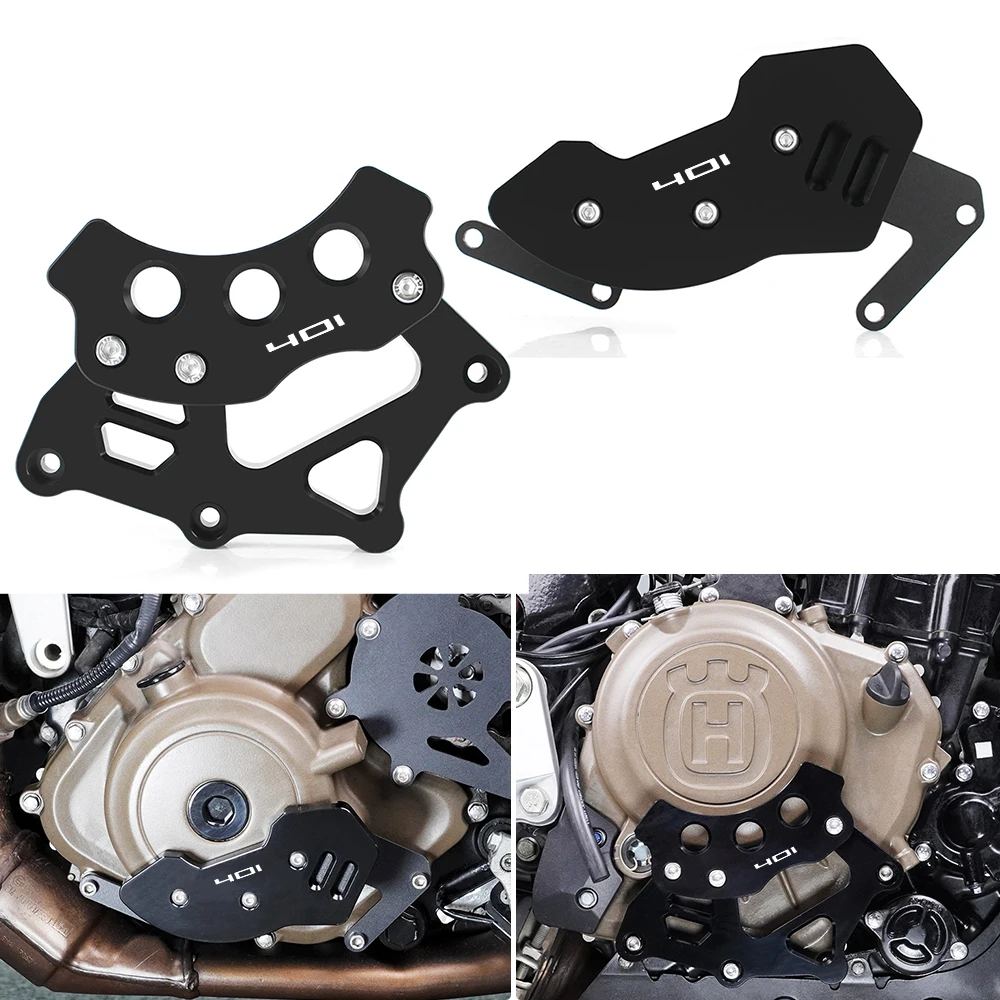 Engine Stator Cover Guard For Husqvarna Svartpilen 250 / 401 Vitpilen 250 / 401 Motorcycle Left & Right Engine Protector Clutch