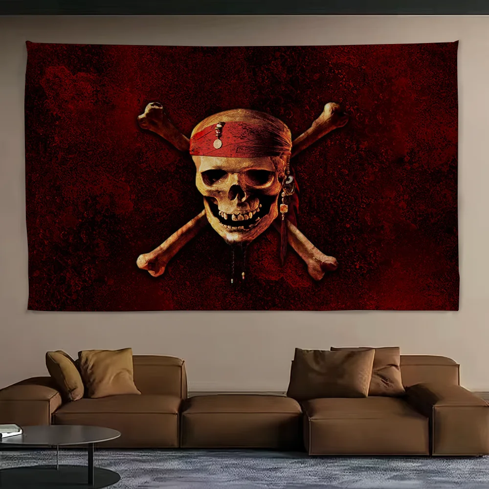 قراصنة C-الكاريبي في العالم نهاية العلم الديكور في الهواء الطلق نزهة حفلة الفن معلقة المنزل التخييم لافتة الحفلات أفضل الأسعار #3