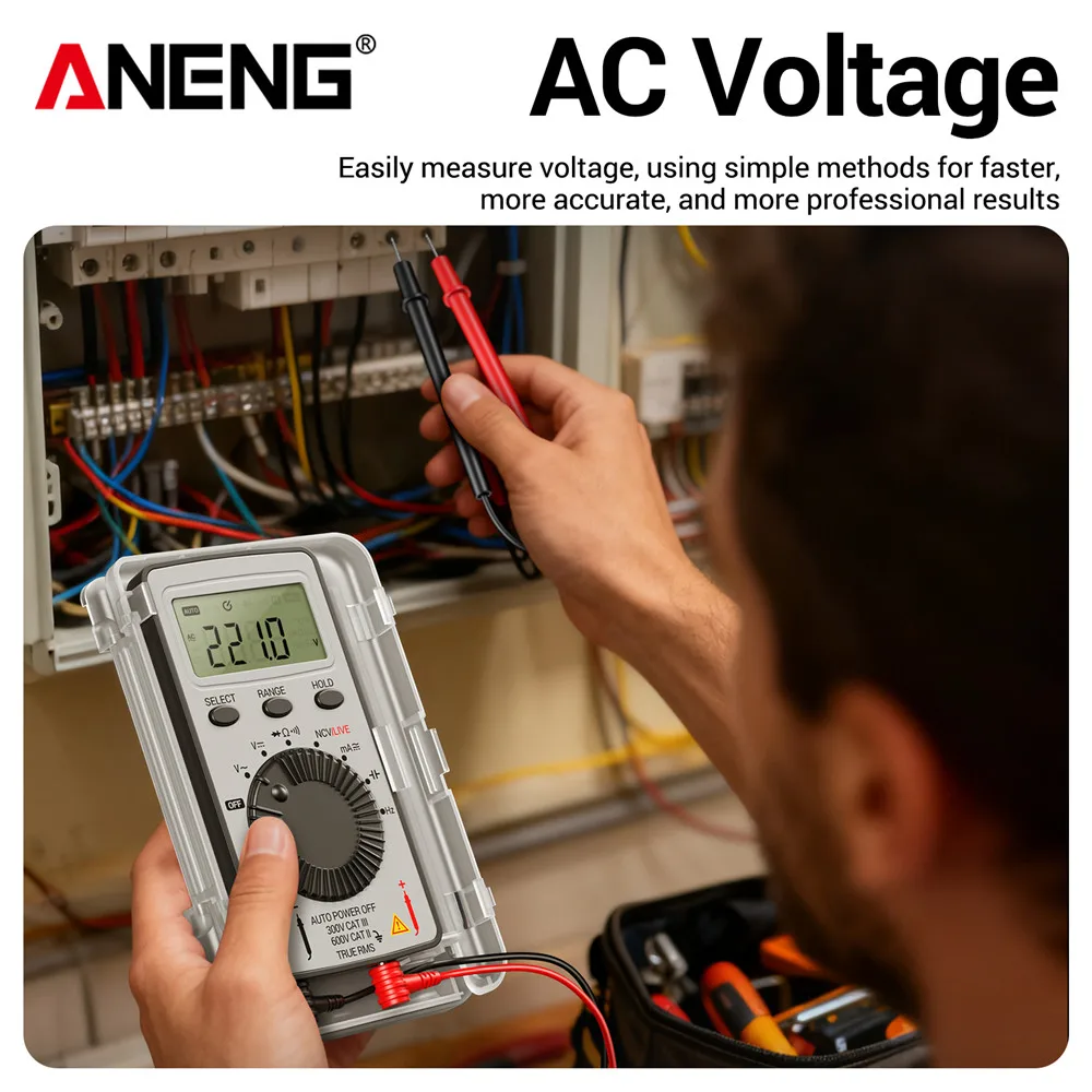 

Digital Mini Multimeter Tester ANENG Professional AC/DC Voltage Tester Automotive Current Multi-functional Electrician Detector