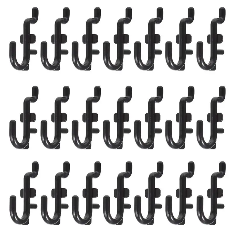 50PCS Peg Board Hook Plastic J Style Display Hook Shelf Hanging Supply Hole Plate Hook Garage Storage Rack J-Type Hook