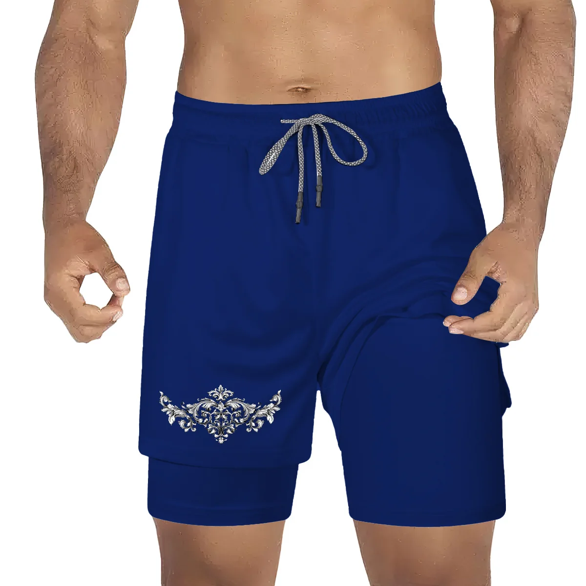 Heren Hardloopbroek 2 In 1 Dubbeldeks Sportshorts Sportkleding Gym Fitness Korte Broek Training Joggingbroek Herenkleding