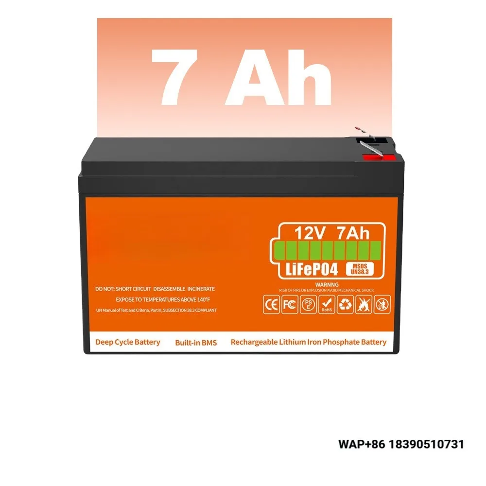 Deep Cycle Solar Batterie Ups Lifepo4 Battery 7Ah 8Ah 12Ah 20Ah Lithium Ion Lifepo4 Battery Pack  Super Power 12v 7ah