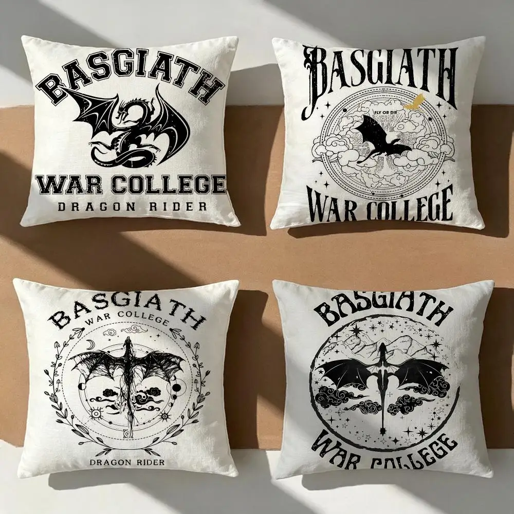 Fourth Wing Dragon Cushion Cover Pillow Cover Nordic Minimalist Throw DoubleSided Print Cushion Case for Sofa Bedroom Decor