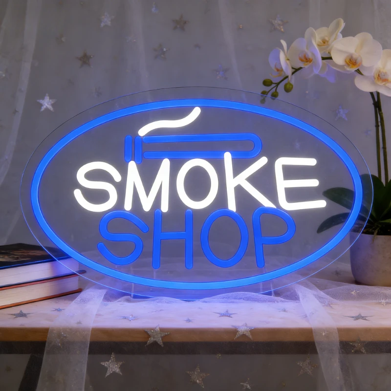 Vaping Store - Papan Neon Toko Rokok LED, Papan