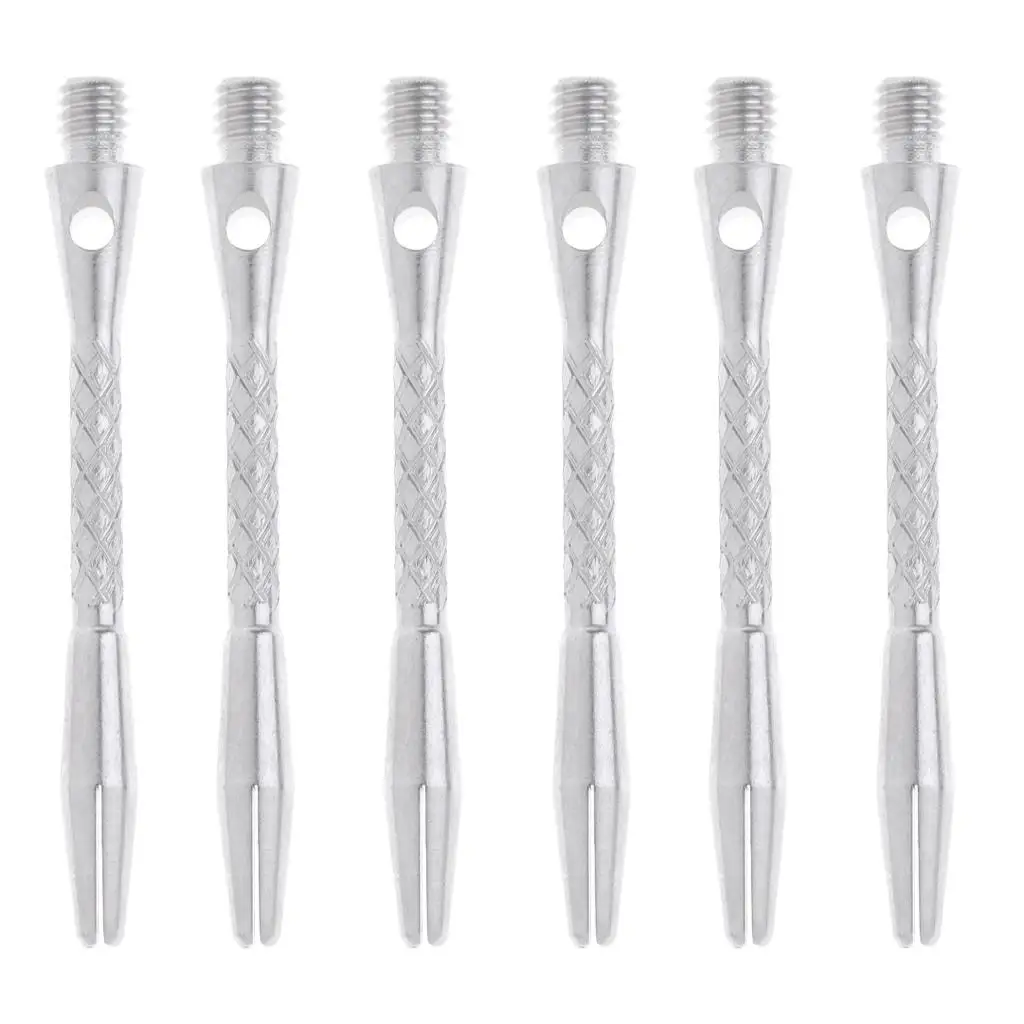 

6 шт., 50 мм, резьбовые валы из сплава, новые рифленые стержни, серебро
