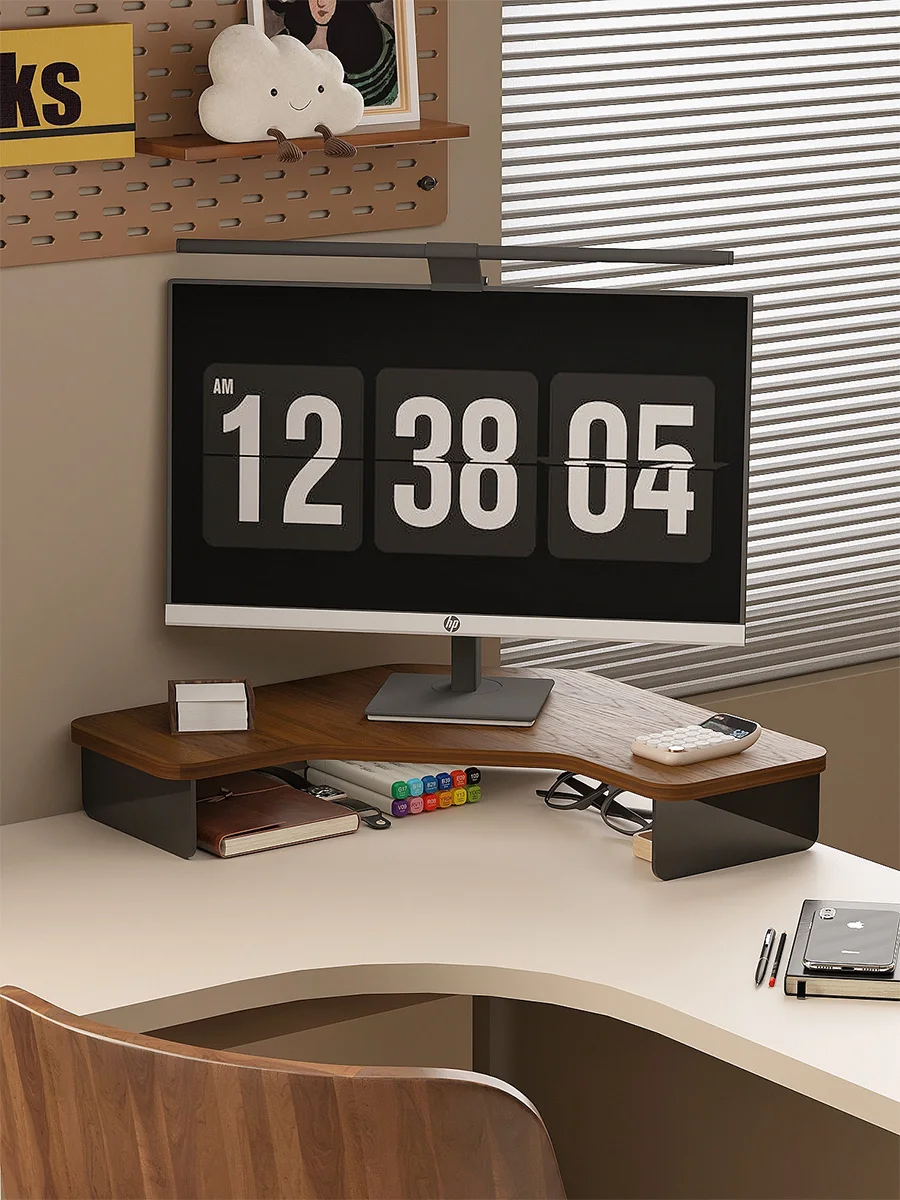 support-de-moniteur-sureleve-organisateur-d'angle-de-bureau-support-d'ordinateur-essentiel-pour-poste-de-travail-Etagere-de-bureau-moderne-et-simple