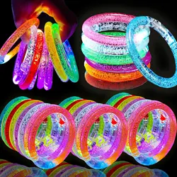 18pcs LED Bracelets Light Up Bracelets Glow Sticks Glow in The Dark Birthday Carnival Neon Party Supplies Favors for Kids Adults
