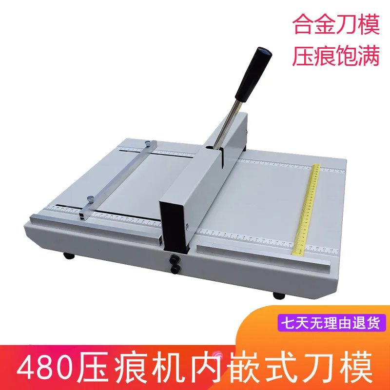 350/480 Creasing Machine 35cm/48cm Business Card Photo Greeting Card Folding Machine Manual Paper Creasing Machine