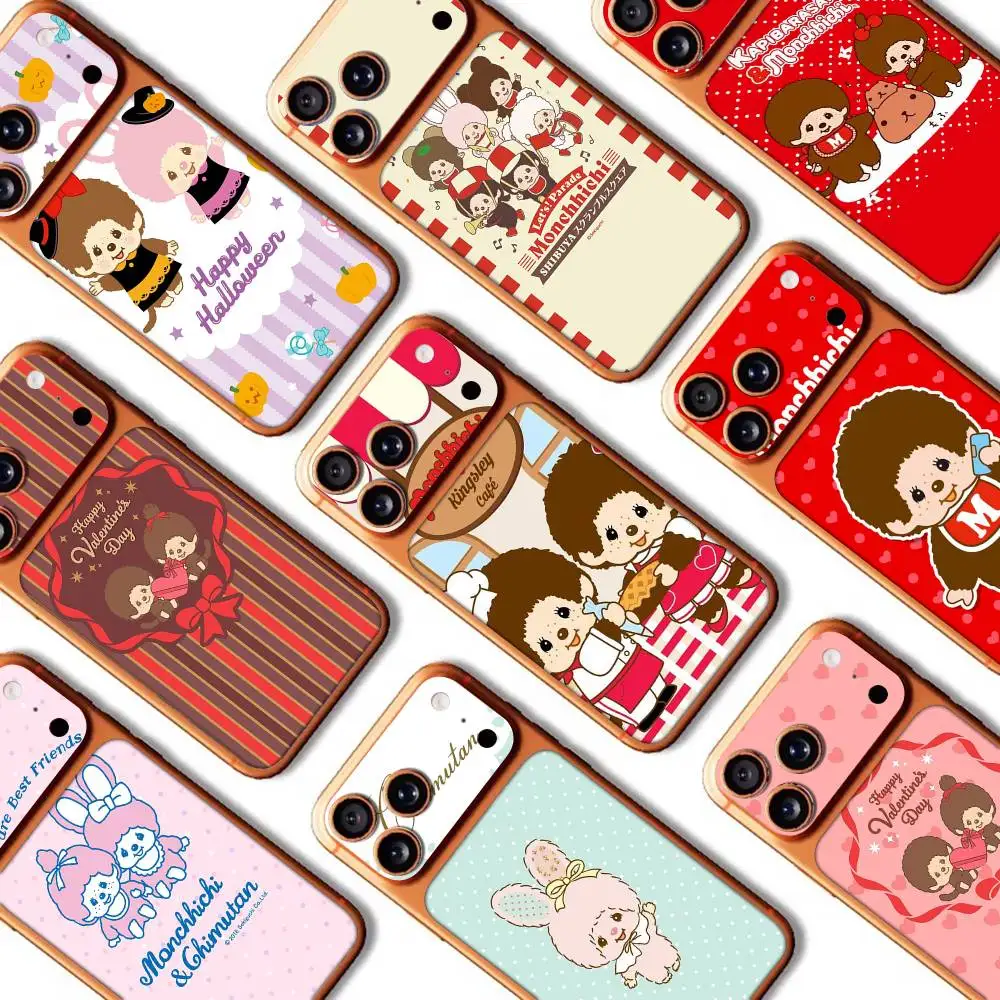

Cute M-Monchhichi Fashion Protective Back Decal Skin Wrap Sticker For IPhone 17 Pro 17 Pro Max