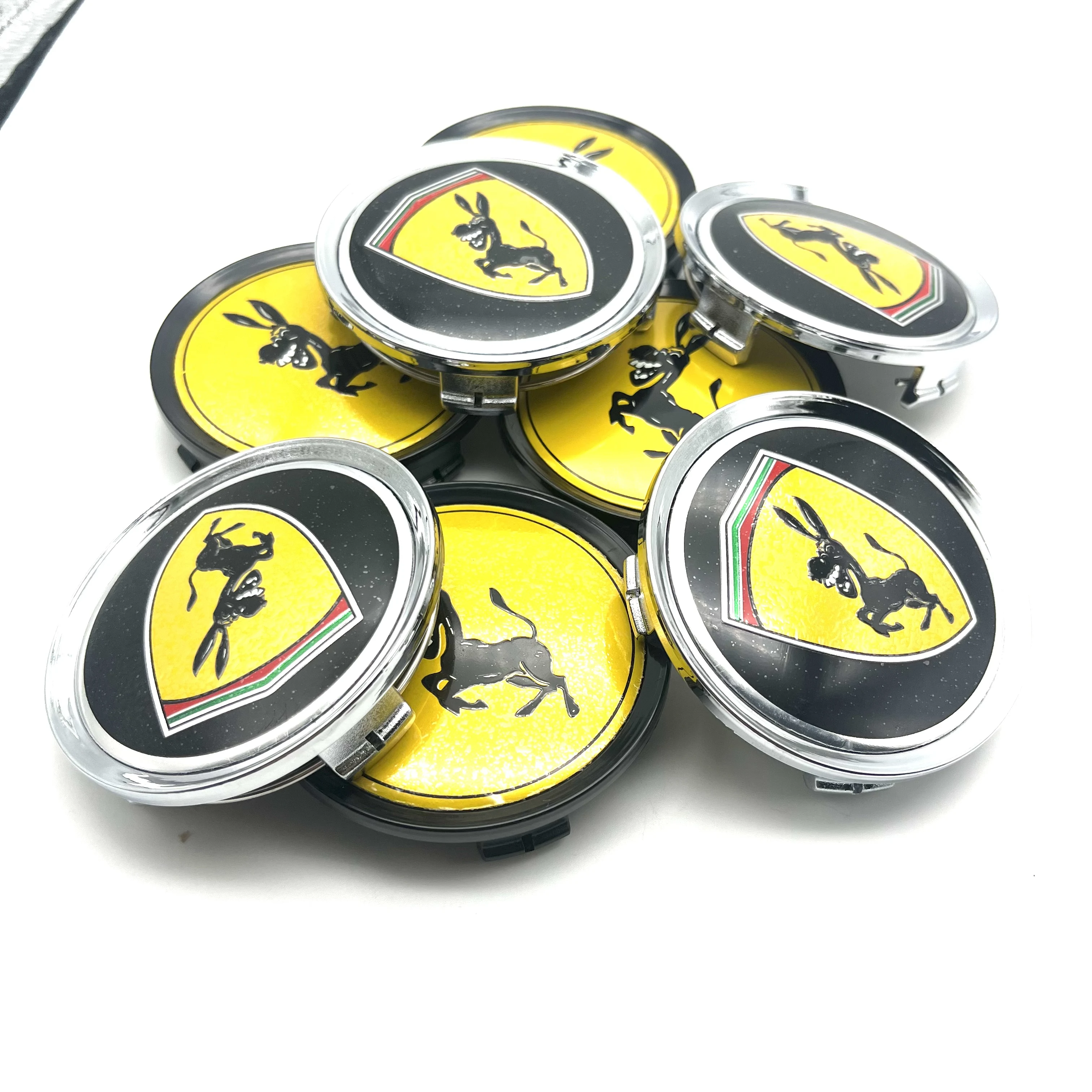 

4Pcs 74mm 75mm Funny Spoof Prank Donkey Car Wheel Center Hub Caps Emblem Stickers For HONDA Ferrari Audi Subaru Mazda KIA TESLA