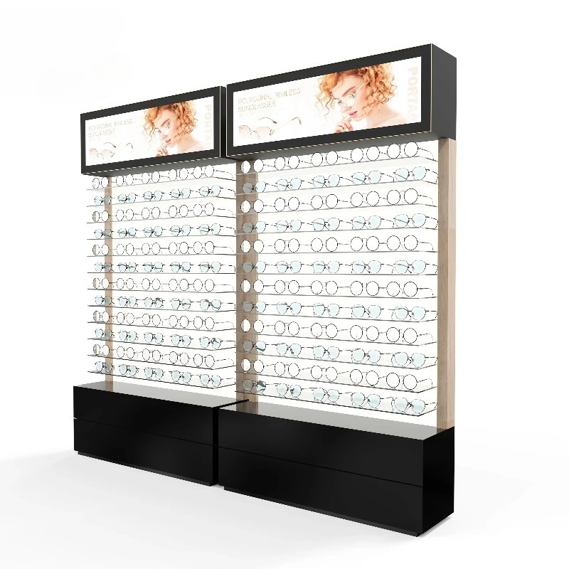 Glasses Display Case Eyeglass Display Rack Optical Display Stand Luxury Designer Eyeglass Showcase